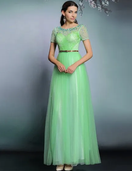 apple green gown