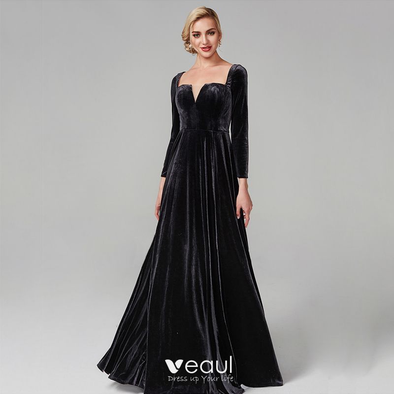 long velour dress