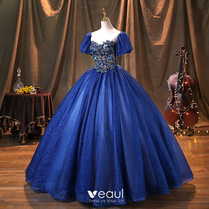 royal blue ball gown prom dresses 2022