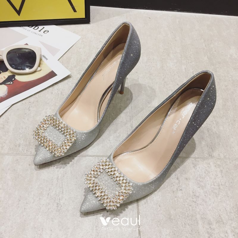 Sparkly Charming Gradient-Color Gold Evening Party Pumps 2020 ...