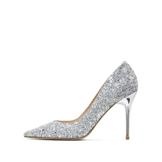 Sparkly Gold Sequins Evening Party Pumps 2020 10 cm Stiletto Heels ...