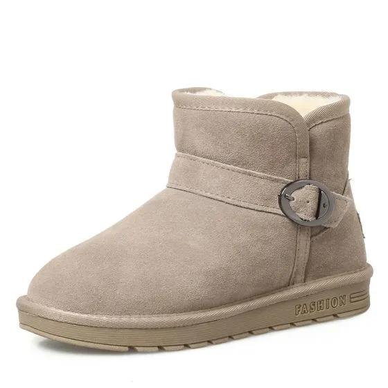 flat black winter boots
