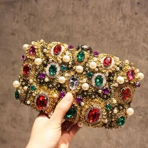 Modern / Fashion Multi-Colors Pearl Rhinestone Beading Clutch Bags 2019