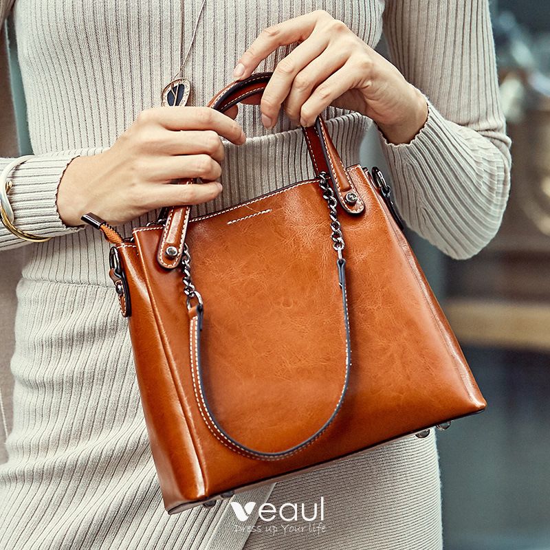 Women's Classic Style Square Zipper Handbag