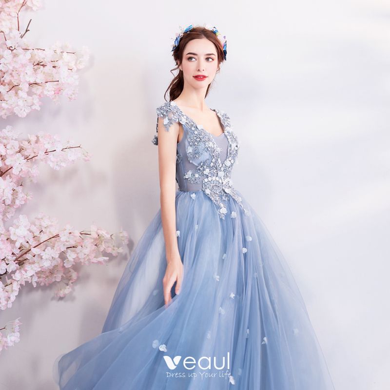 sky blue gown for debut