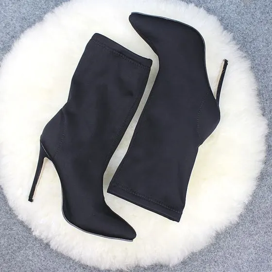 Chic / Beautiful Black Street Wear Womens Boots 2021 11 cm Stiletto ...