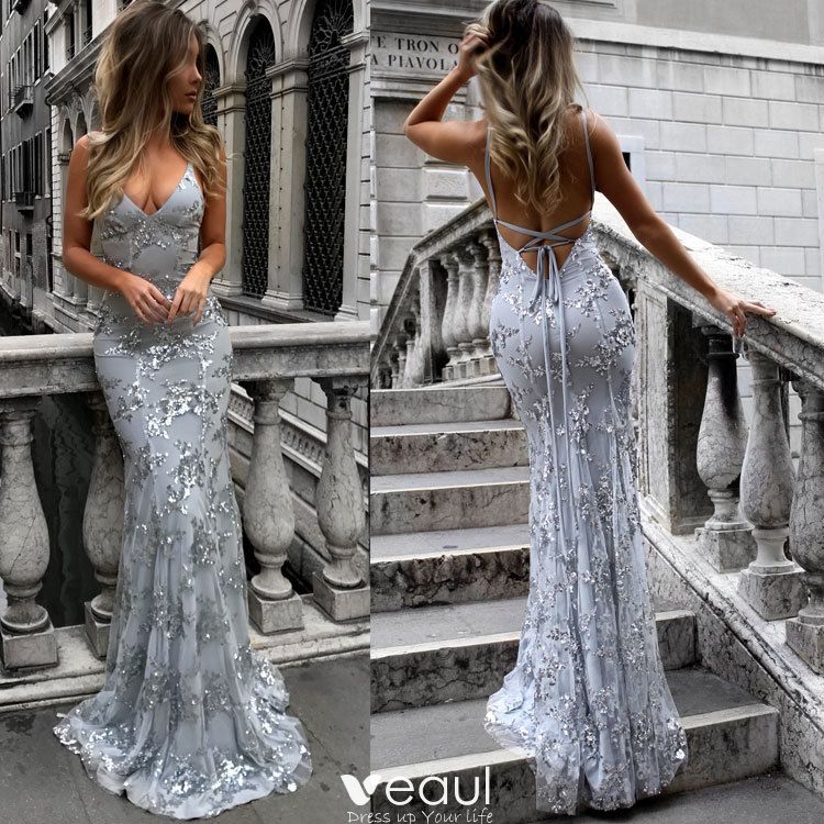 silver maxi dresses for weddings