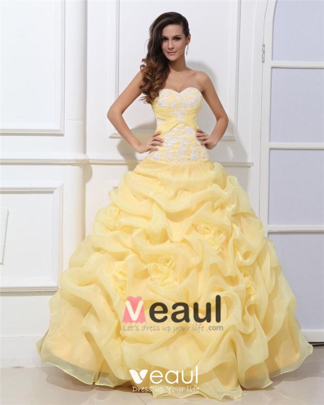 yellow and blue quinceanera dresses