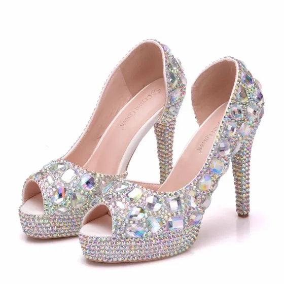 Amazing / Unique Silver Wedding Shoes 
