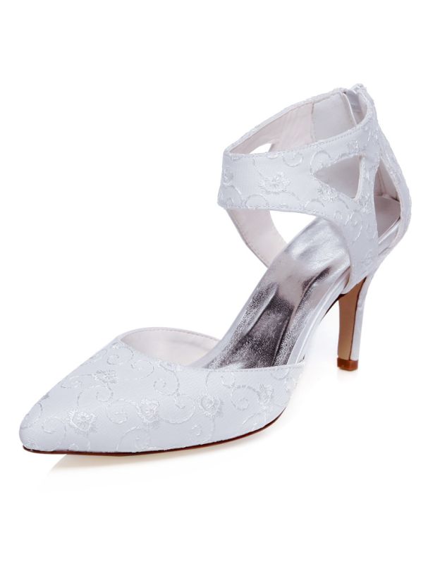 white formal heels