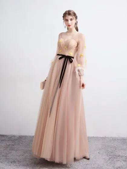 Victorian Style Khaki Evening Dresses 2020 A-Line / Princess Square ...