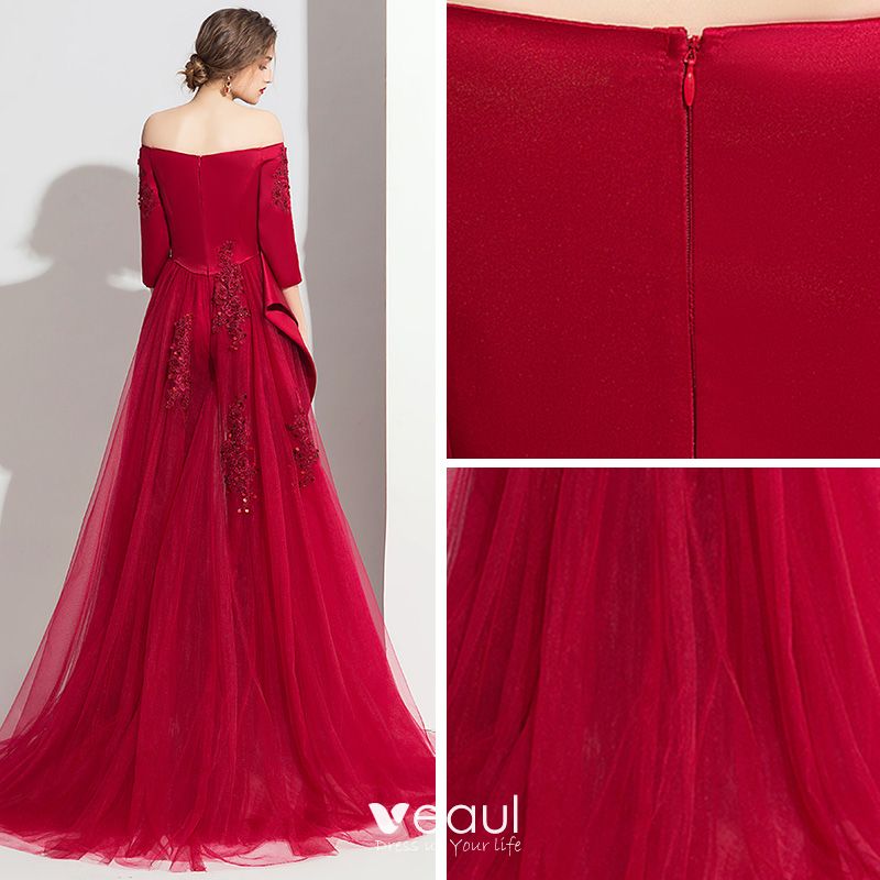 burgundy satin jumpsuit