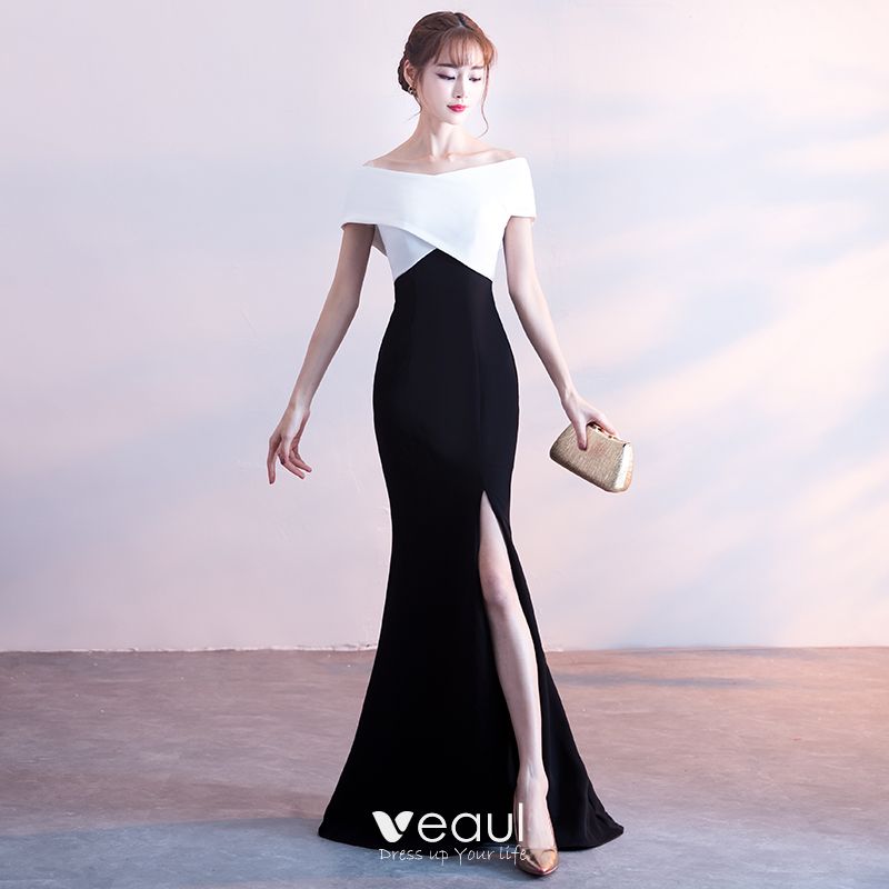 Sexy Evening Dresses 2018 Trumpet / Mermaid Backless Off-The-Shoulder ...