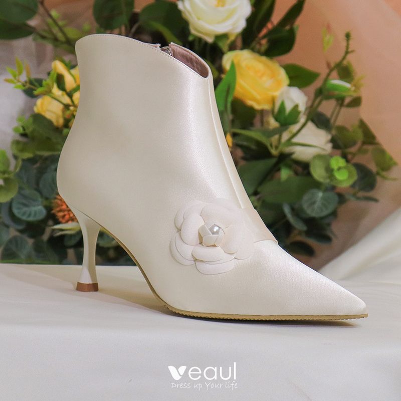 wedding boots ivory