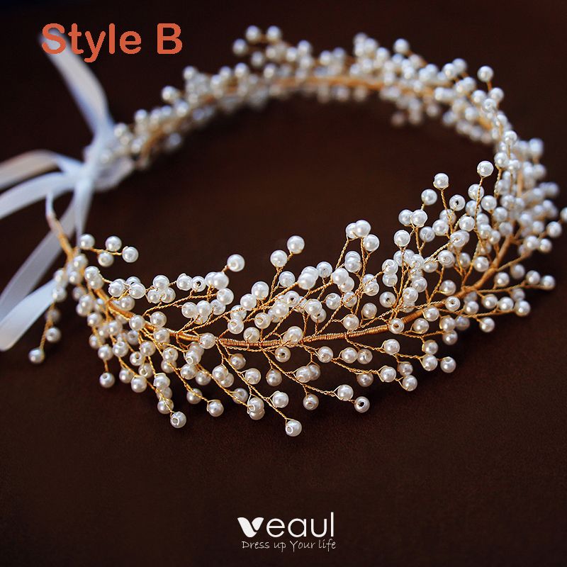 Classy Gold Headpieces Accessories 2019 Metal Crystal Bridal Hair ...