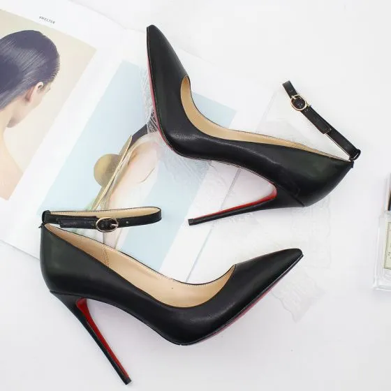 black stiletto with ankle strap