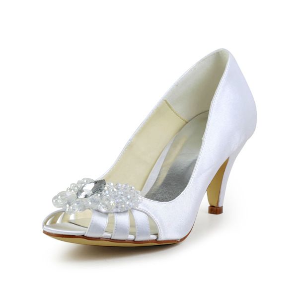 Rhinestone Crystal Shoes Pumps Peep Toe /open Toed Heels Royal 