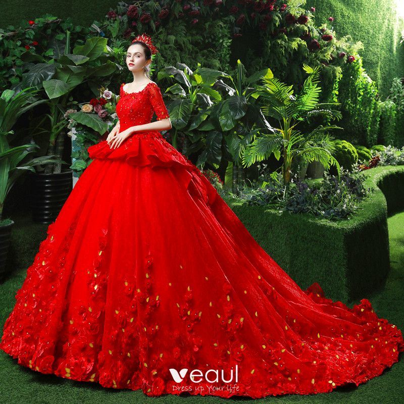Gorgeous Red Bridal Gown Shop, 57% OFF ...