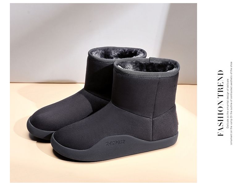 suede flat snow boots