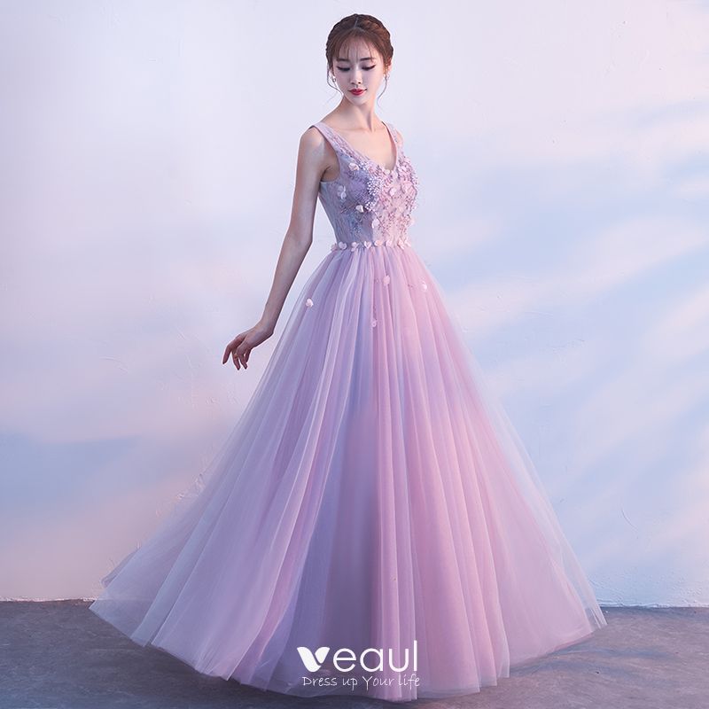 Chic / Beautiful Prom Dresses 2018 A-Line / Princess Beading