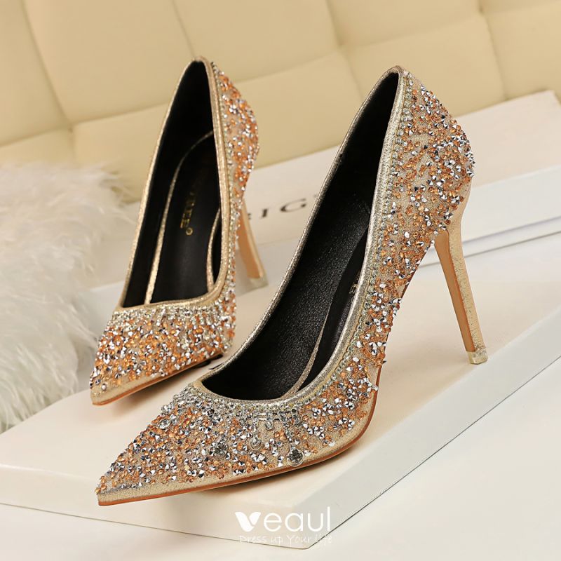 sparkly rhinestone heels