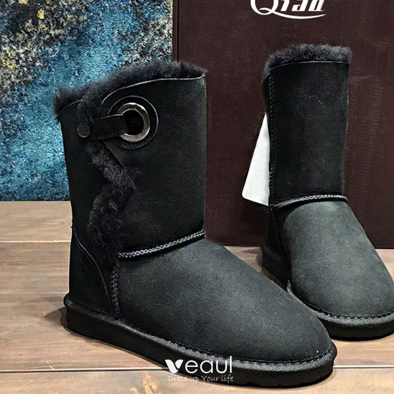 Suede Leather Outdoor Snow Boots