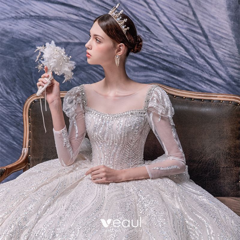 Victorian Style Champagne Bridal Wedding Dresses 2020 Ball Gown See ...