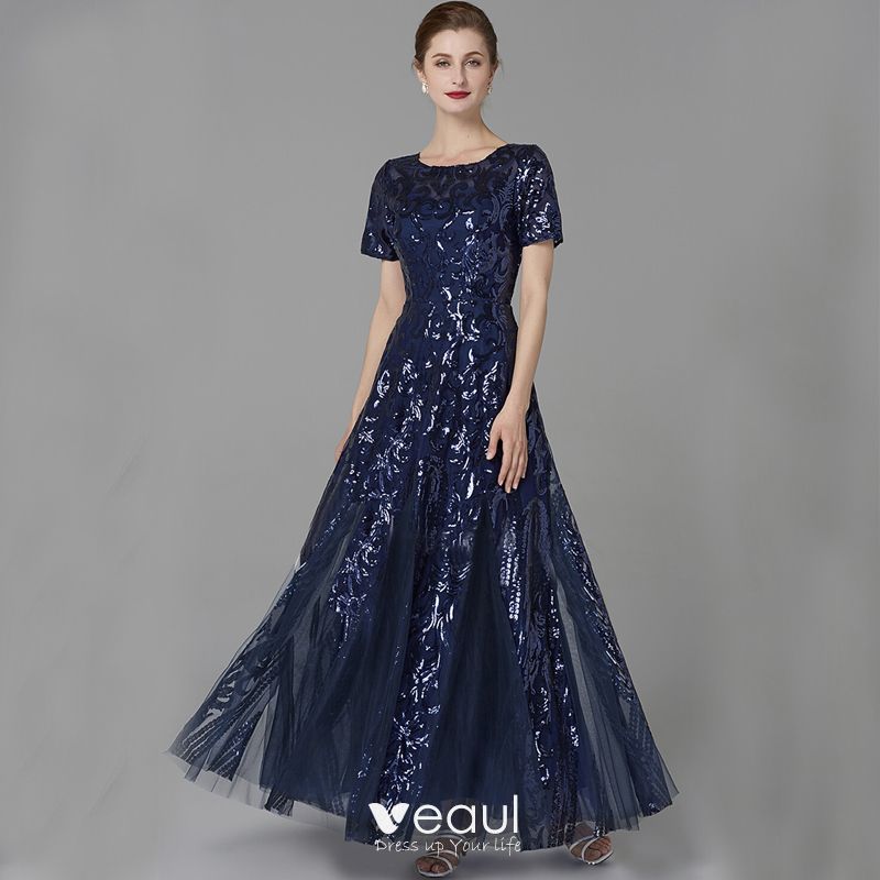 Long Navy Blue Mother Of The Bride ...