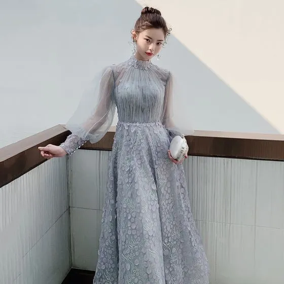 Victorian Style Grey See-through Homecoming Graduation Dresses 2020 A ...