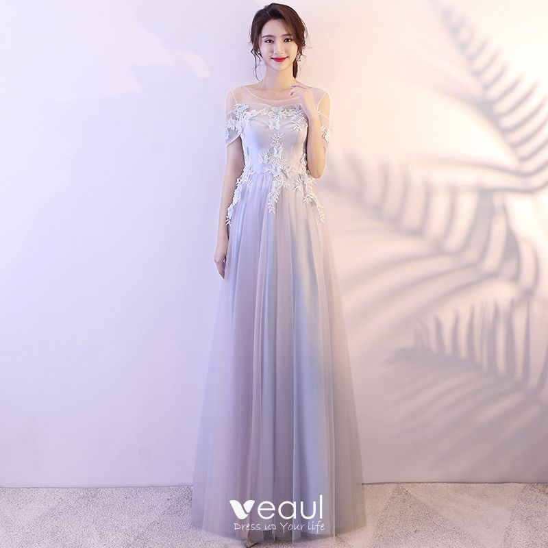 Elegant Silver Prom Dresses 2018