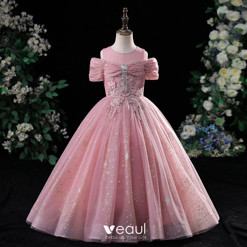 2022 Summer Girls Long Bridesmaid Dress For Elegant Kids Clothes Children  Wedding Formal Girl Party Princess Dress 10 12 Yearsho