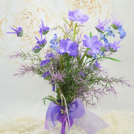Blue Purple Wedding Bouquets