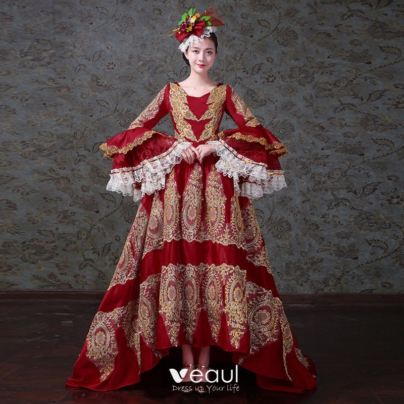 vintage red ball gown