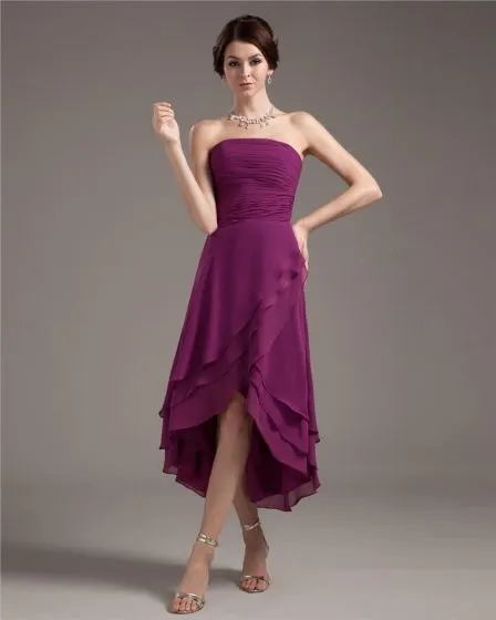 Strapless Tea-Length Cocktail Dress