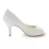 white lace up heels 3 inch
