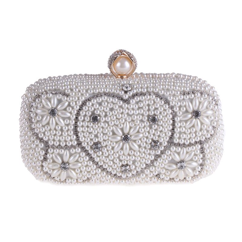 silver bridesmaid clutch bag