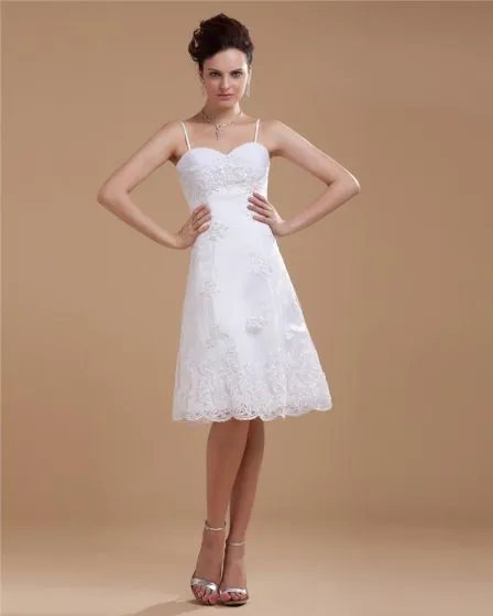 Spaghetti Strap Short Wedding Dresses