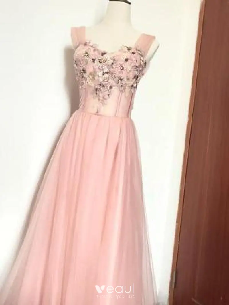 White A Line Ruffled Chiffon Tea Length Graduation Dress