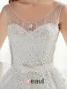Sparkly White Wedding Dress Ball Gown Flower Bridal Dress With Rhinestone And Sequins