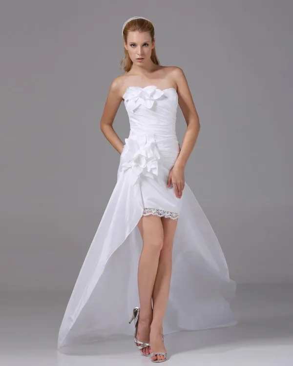 Short Taffeta Wedding Dress