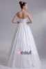 Sweetheart Flower Pleated Floor Length Chiffon Empire Wedding Dress
