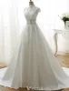 Vintage A-line Wedding Dresses 2017 High Neck Applique Lace Beading Sequins Ivory Satin Bridal Gowns