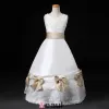 White Flower Girl Dress Princess Dress And Long Sections